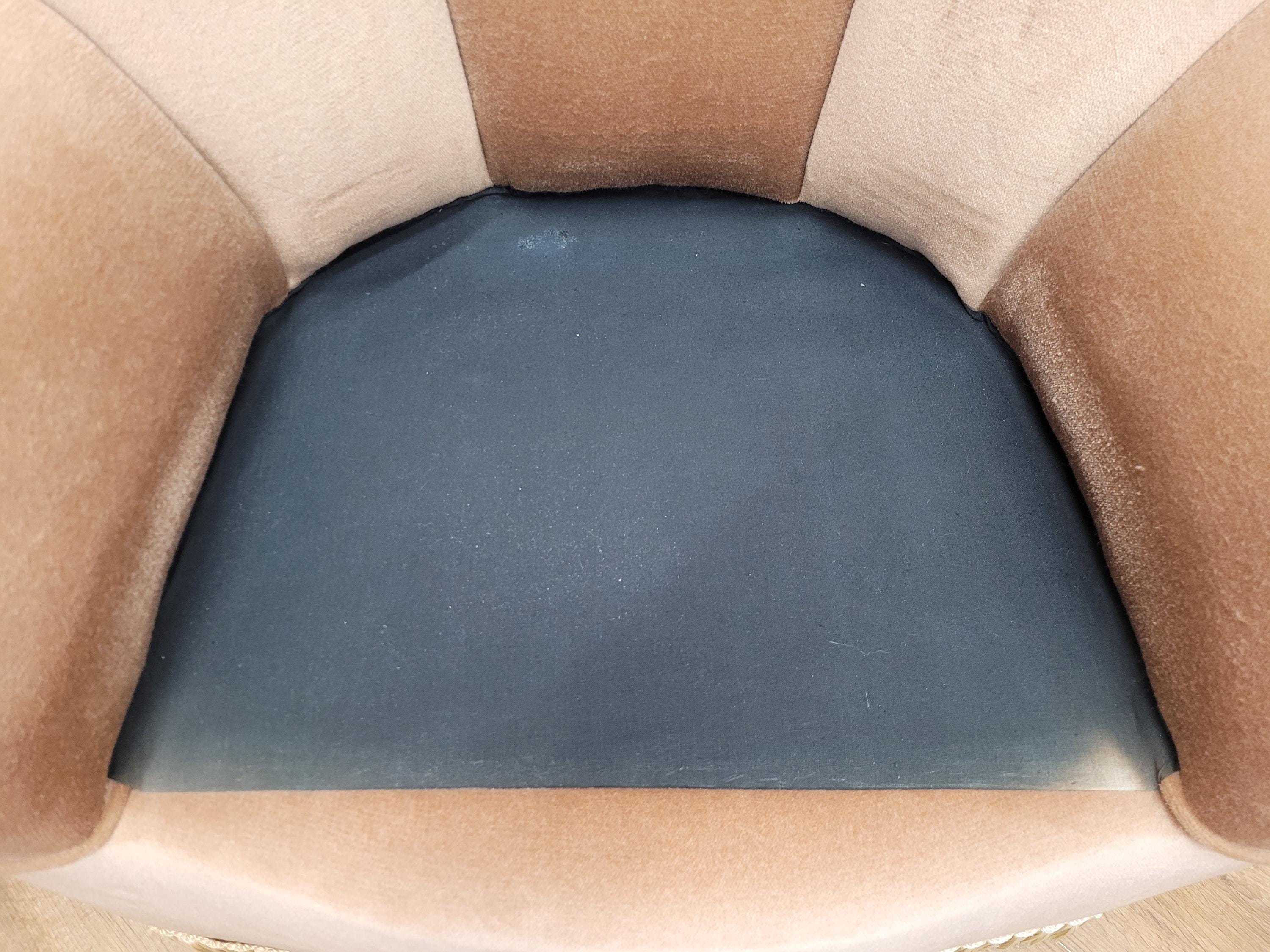 Richard Henry Tub Chair Velour Upholstered Fringe Armchair