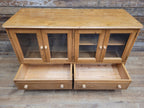 Pine Glazed Sideboard Cupboard Rustic Two Drawer Storage Cabinet