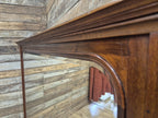 Mahogany Overmantel Mirror Edwardian Fluted Large Wall Hanging
