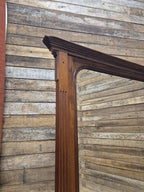 Mahogany Overmantel Mirror Edwardian Fluted Large Wall Hanging