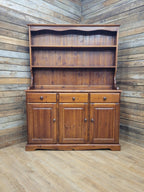 Pine Dresser Country Style Three Door Three Drawer Kitchen Cabinet