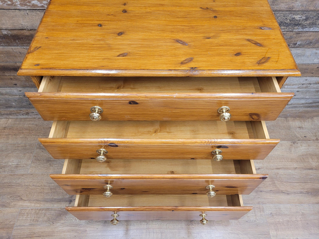 Painted Pine Effect Chest Of Drawers Country Style Four Drawer Storage