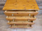 Painted Pine Effect Chest Of Drawers Country Style Four Drawer Storage