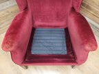Parker Knoll Armchairs Velvet Wingback Pair PK711 Burgundy - Project