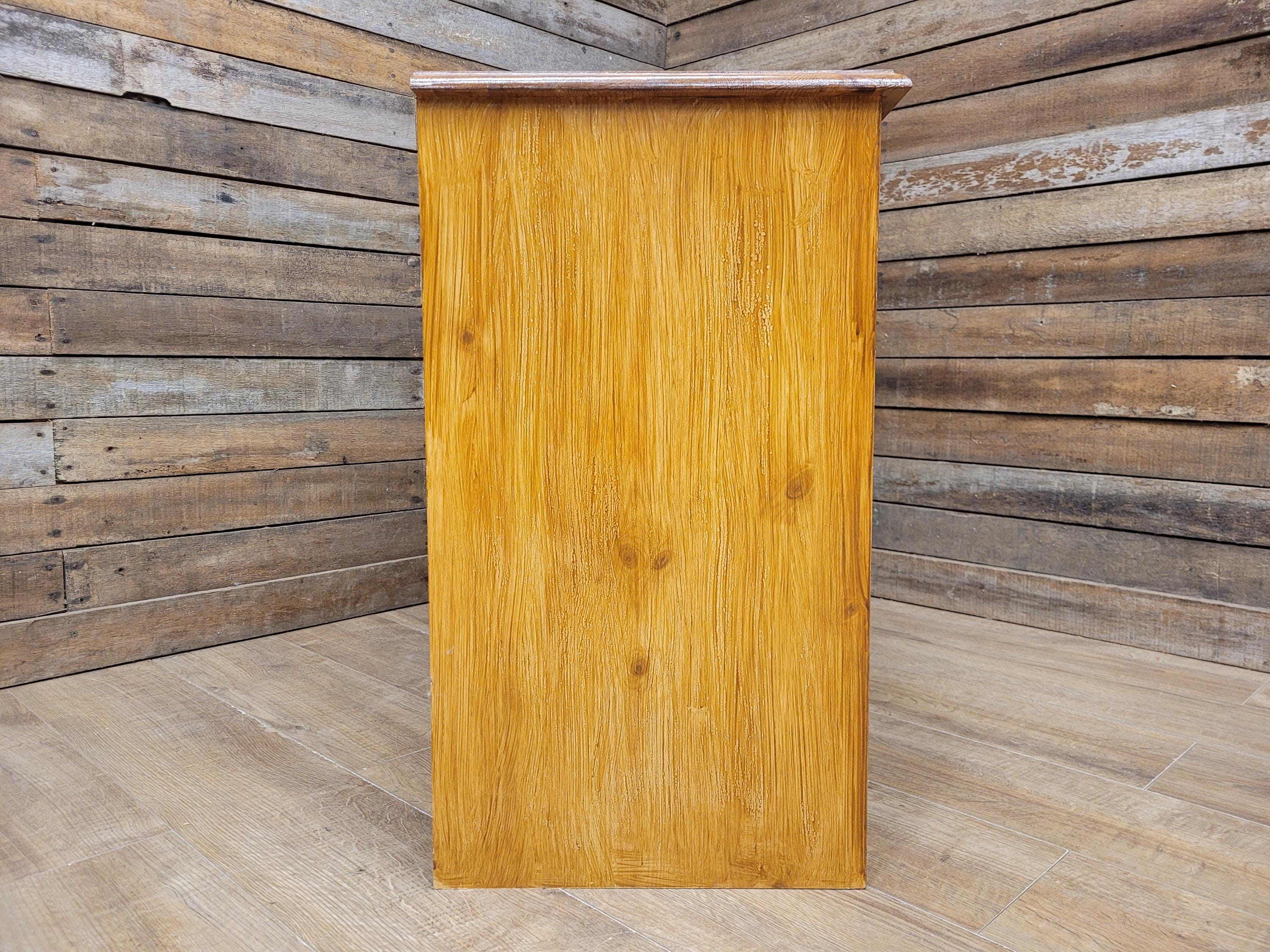 Pine Pedestal Desk Traditional Three Drawer Writing Table
