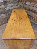 Pine Pedestal Desk Traditional Three Drawer Writing Table