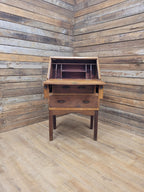 Edwardian Oak Bureau Arts Crafts Fall Front Writing Desk