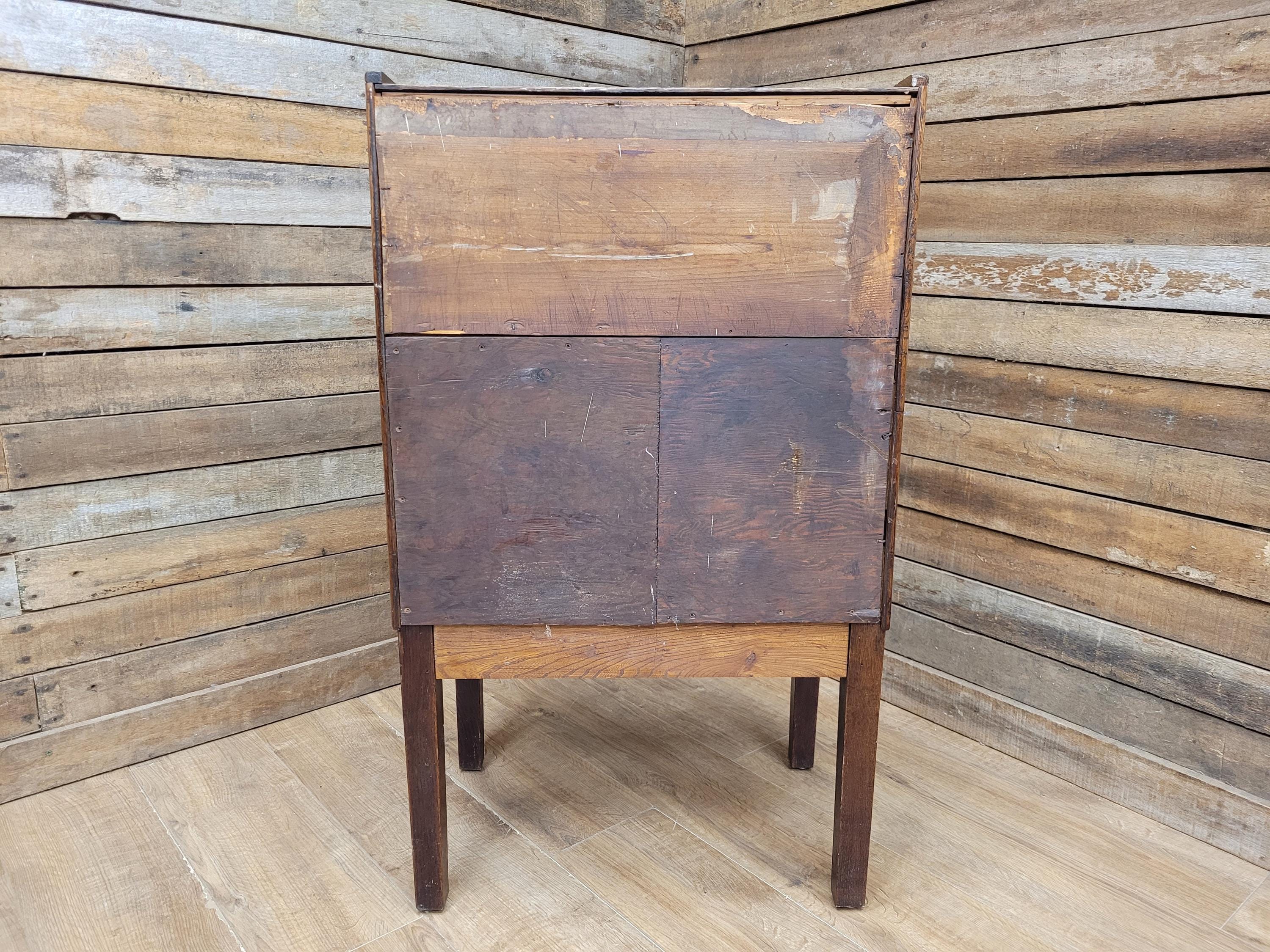 Edwardian Oak Bureau Arts Crafts Fall Front Writing Desk