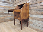 Edwardian Oak Bureau Arts Crafts Fall Front Writing Desk