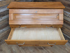 Pine Bureau Writing Desk Country Style Fall Front Storage Cabinet
