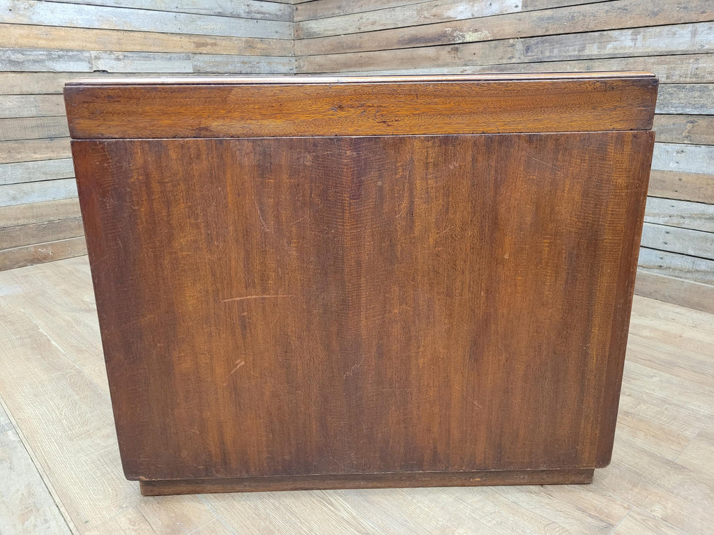 Partner Pedestal Desk Mahogany Edwardian Leather Top Twin Pedestal