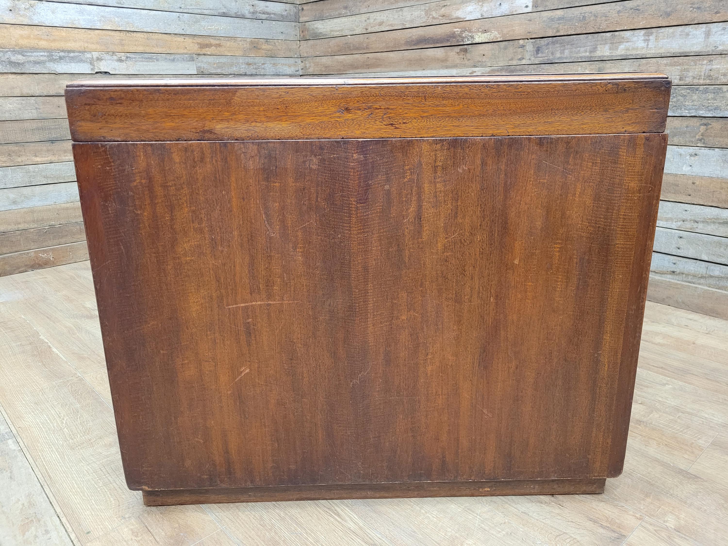 Partner Pedestal Desk Mahogany Edwardian Leather Top Twin Pedestal