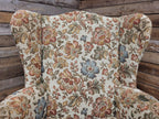Parker Knoll Wingback Armchair Floral Upholstery Queen Anne Chair
