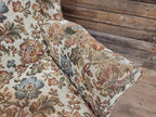 Parker Knoll Wingback Armchair Floral Upholstery Queen Anne Chair