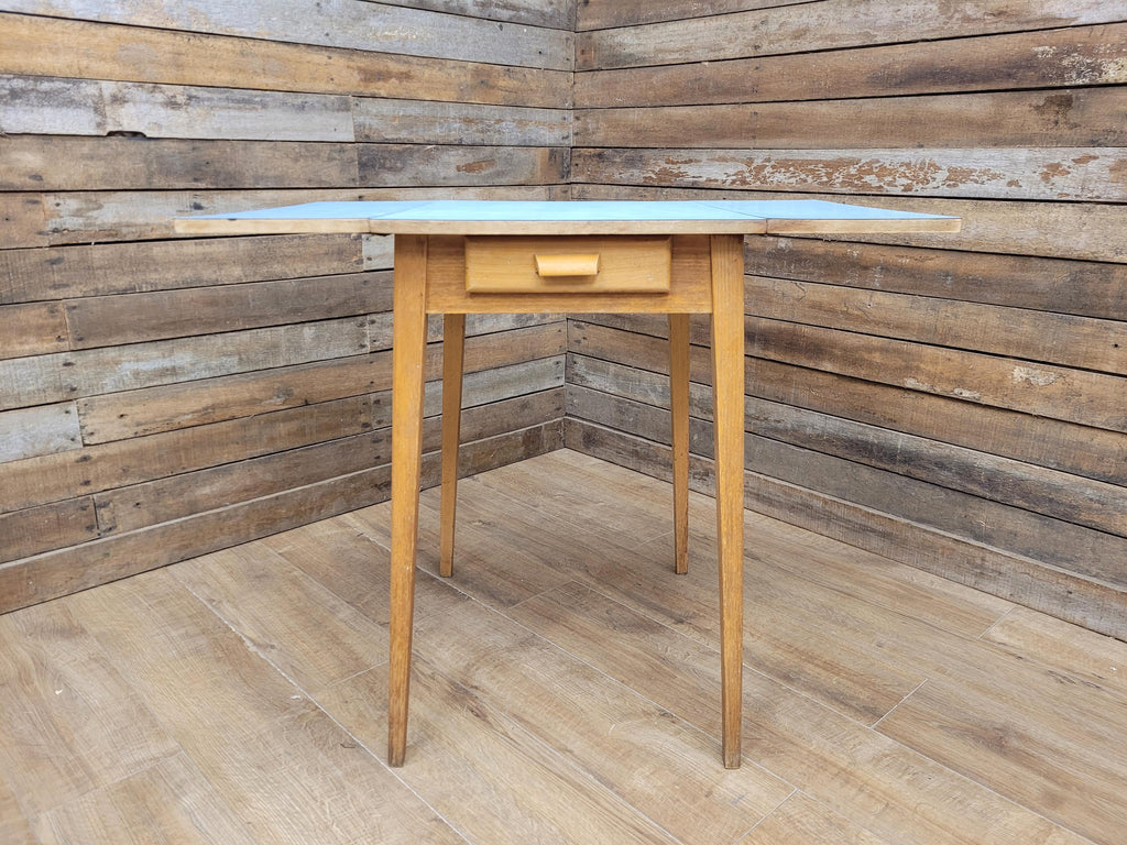 Formica Drop Leaf Table Drawer Mid Century Kitchen Table MCM