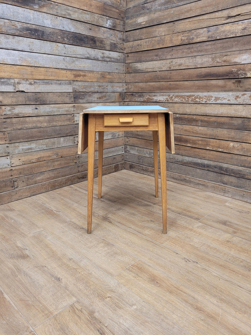 Formica Drop Leaf Table Drawer Mid Century Kitchen Table MCM