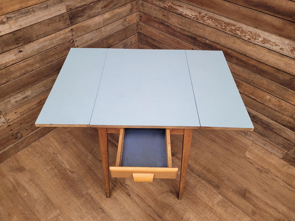 Formica Drop Leaf Table Drawer Mid Century Kitchen Table MCM