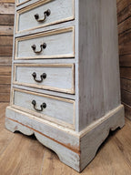 Tall Nine Drawer Painted Apothecary Style Chest Of Drawers Cabinet