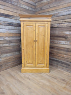 Pine Kitchen Pantry Cupboard Victorian Style Two Door Storage Cabinet