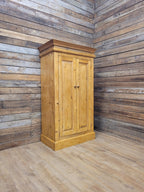 Pine Kitchen Pantry Cupboard Victorian Style Two Door Storage Cabinet