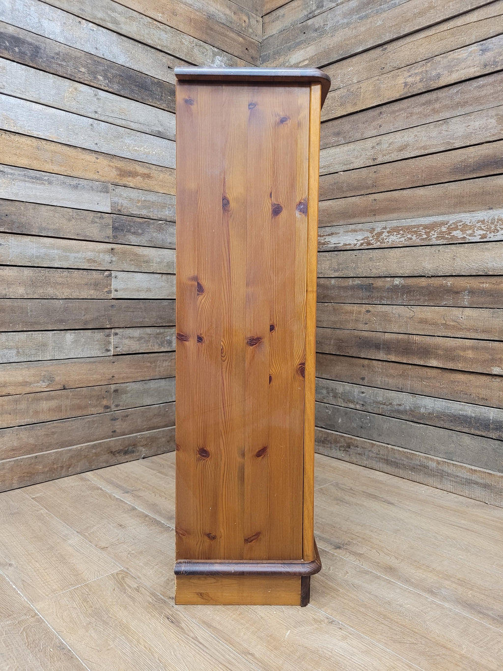 Pine Bookcase Adjustable Shelves Country Style Open Display Cabinet
