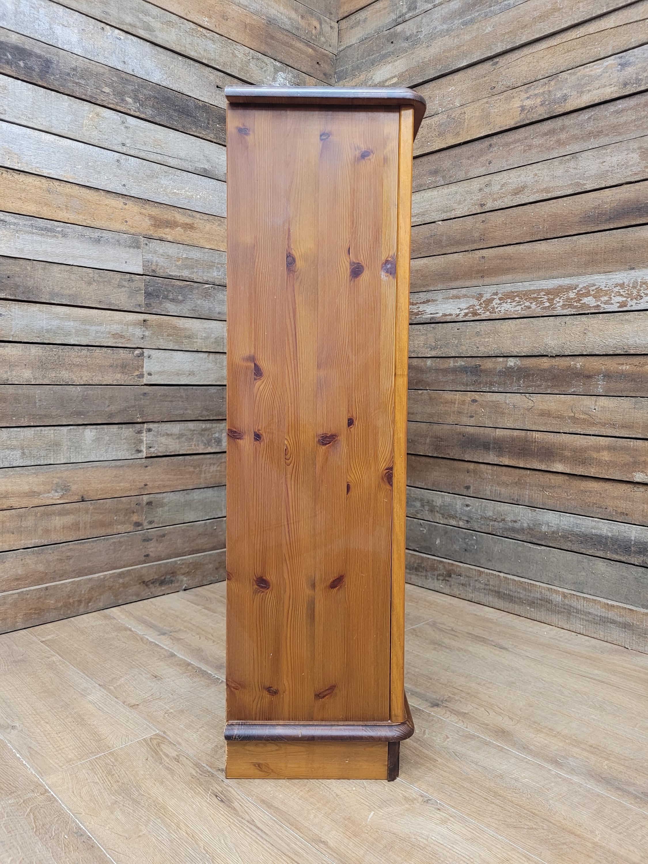 Pine Bookcase Adjustable Shelves Country Style Open Display Cabinet