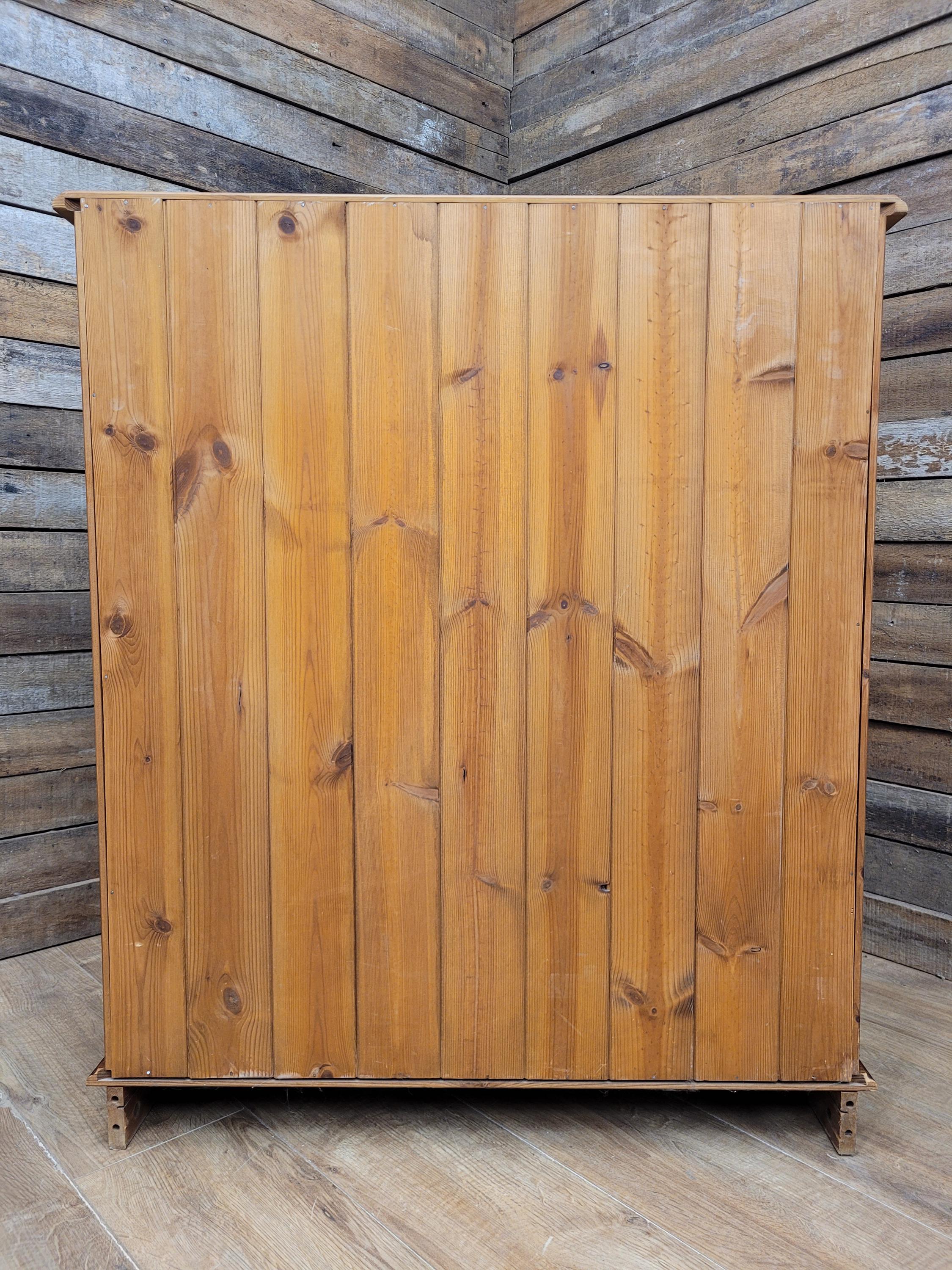 Pine Bookcase Adjustable Shelves Country Style Open Display Cabinet
