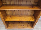 Pine Bookcase Adjustable Shelves Country Style Open Display Cabinet