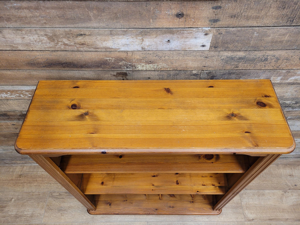 Pine Bookcase Adjustable Shelves Country Style Open Display Cabinet