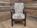 Oak Armchair Arts And Crafts Tapestry Upholstered Hall Chair
