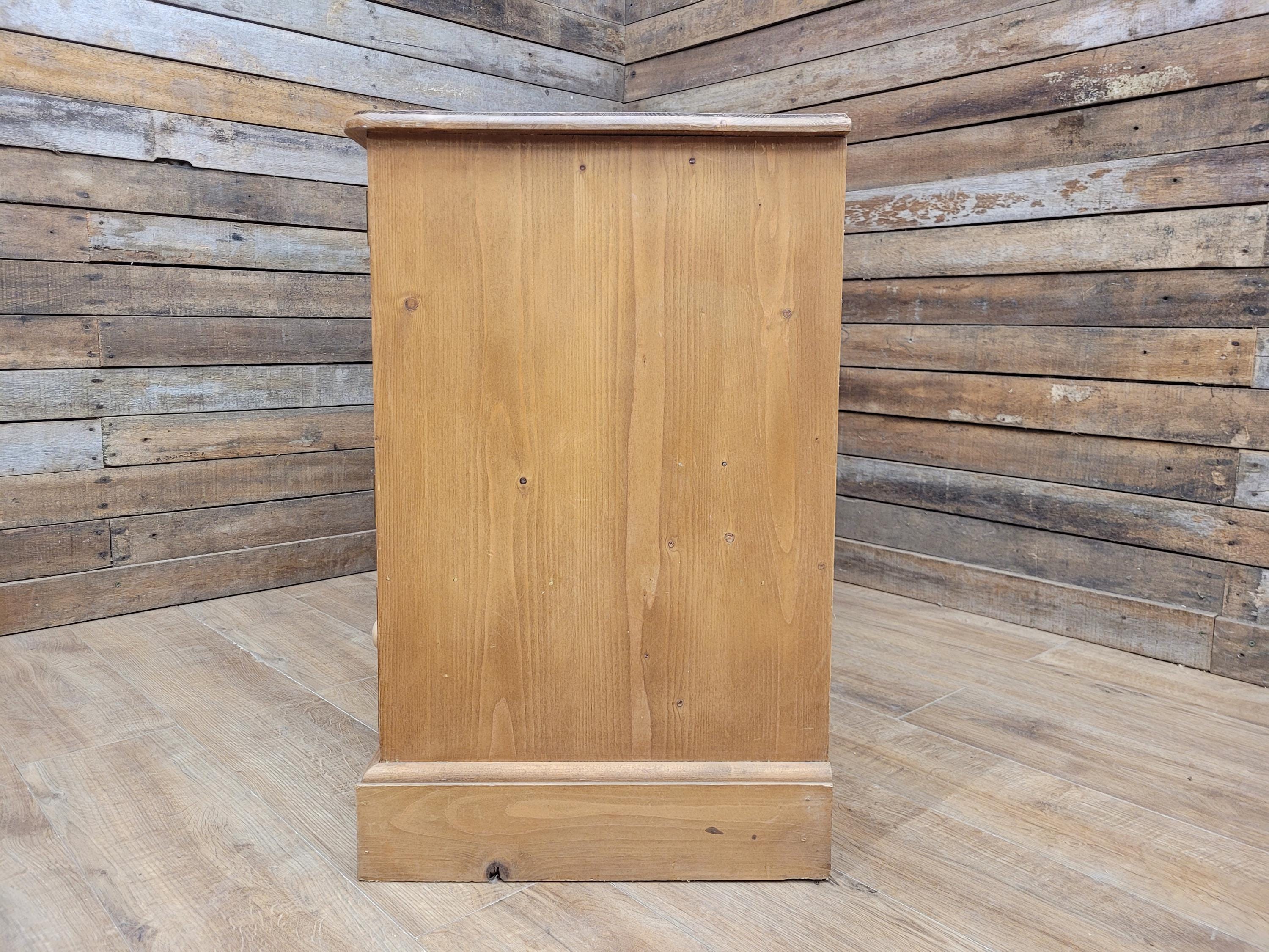 Pine Glazed Sideboard Cupboard Rustic Two Drawer Storage Cabinet