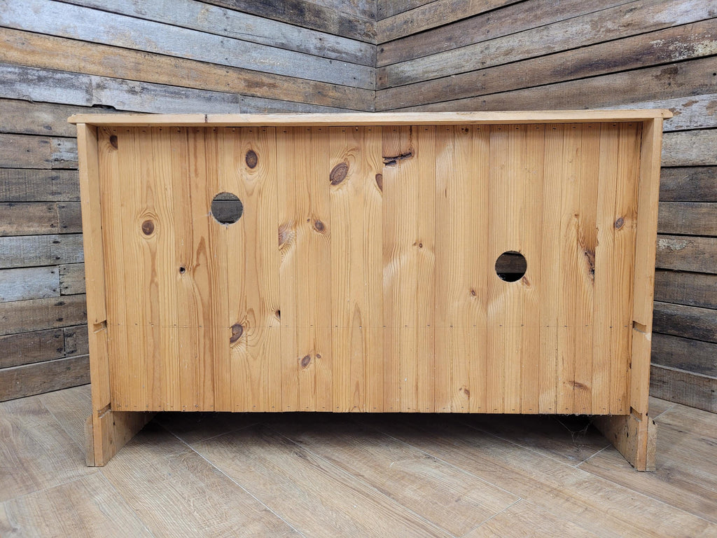 Pine Glazed Sideboard Cupboard Rustic Two Drawer Storage Cabinet
