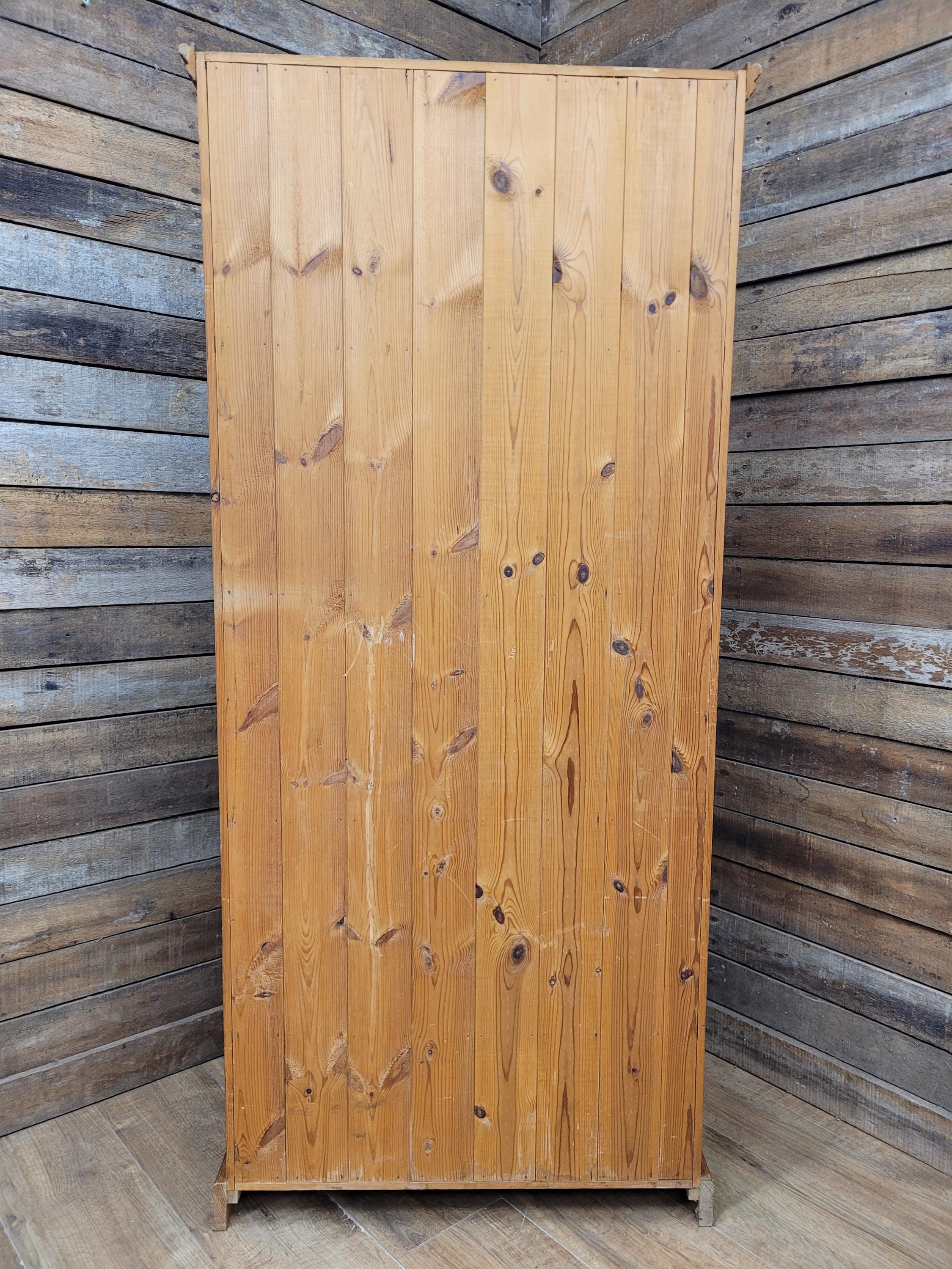 Pine Bookcase Country Style Four Tier With Drawer Three Fixed Shelves