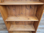 Pine Bookcase Country Style Four Tier With Drawer Three Fixed Shelves