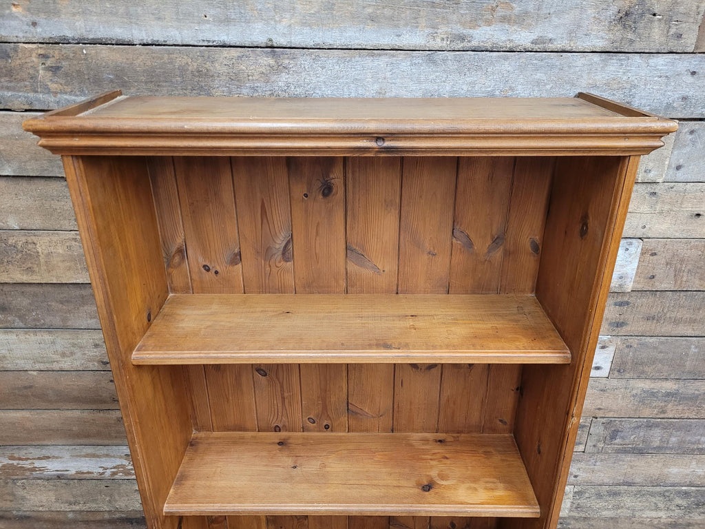 Pine Bookcase Country Style Four Tier With Drawer Three Fixed Shelves