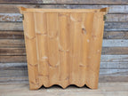 Pine Wall Shelf Country Style Carved Two Tier Display Plate Rack