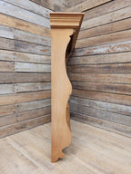 Pine Wall Shelf Country Style Carved Two Tier Display Plate Rack