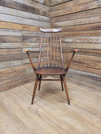 Ercol Goldsmith Elm Windsor Armchair Carver Mid Century Modern
