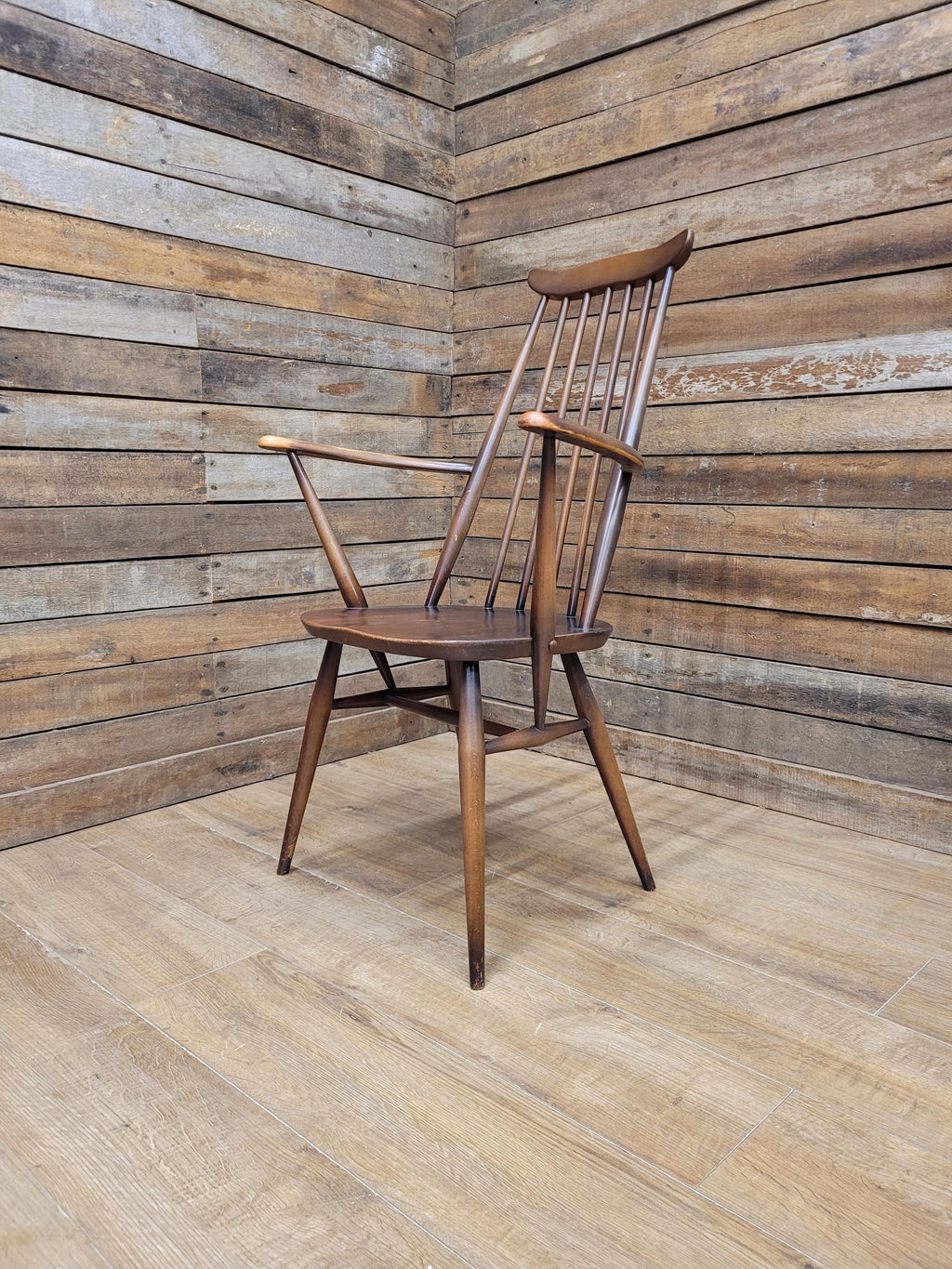 Ercol Goldsmith Elm Windsor Armchair Carver Mid Century Modern