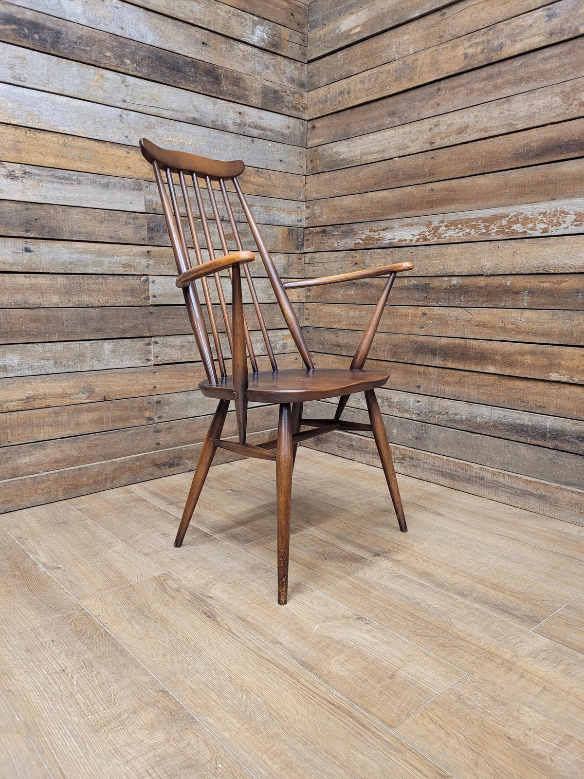 Ercol Goldsmith Elm Windsor Armchair Carver Mid Century Modern