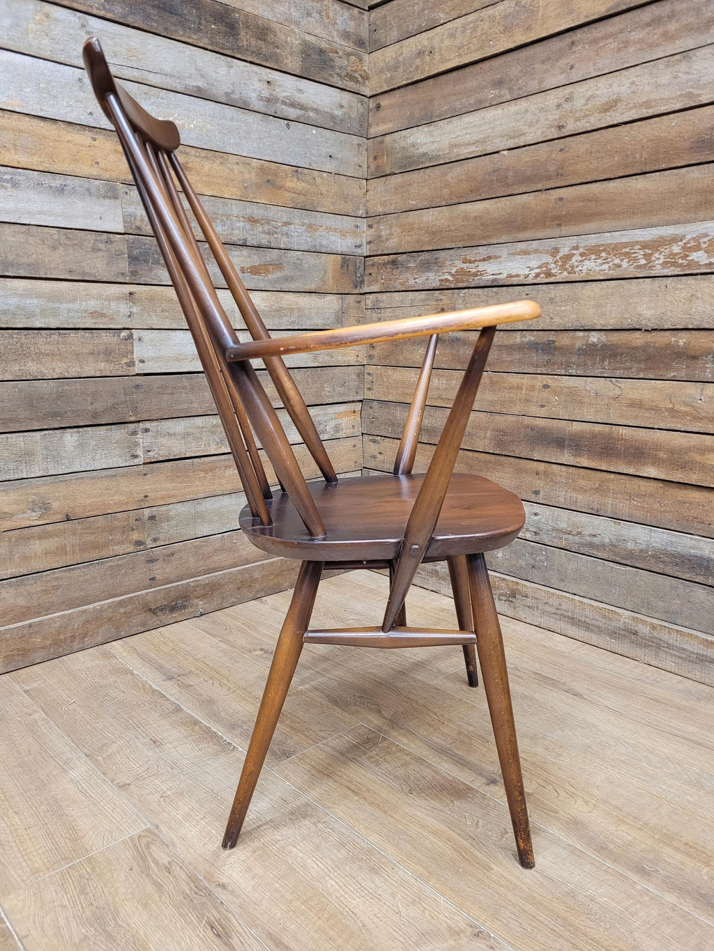 Ercol Goldsmith Elm Windsor Armchair Carver Mid Century Modern