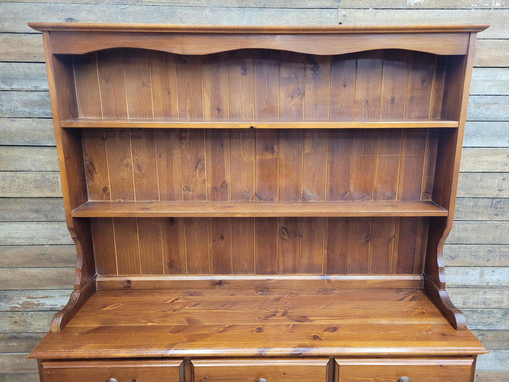 Pine Dresser Country Style Three Door Three Drawer Kitchen Cabinet