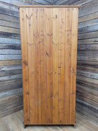 Pine Bookcase Country Style Open Adjustable Shelves Display Cabinet