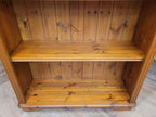 Pine Bookcase Country Style Open Adjustable Shelves Display Cabinet
