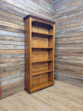 Pine Bookcase Country Style Open Adjustable Shelves Display Cabinet