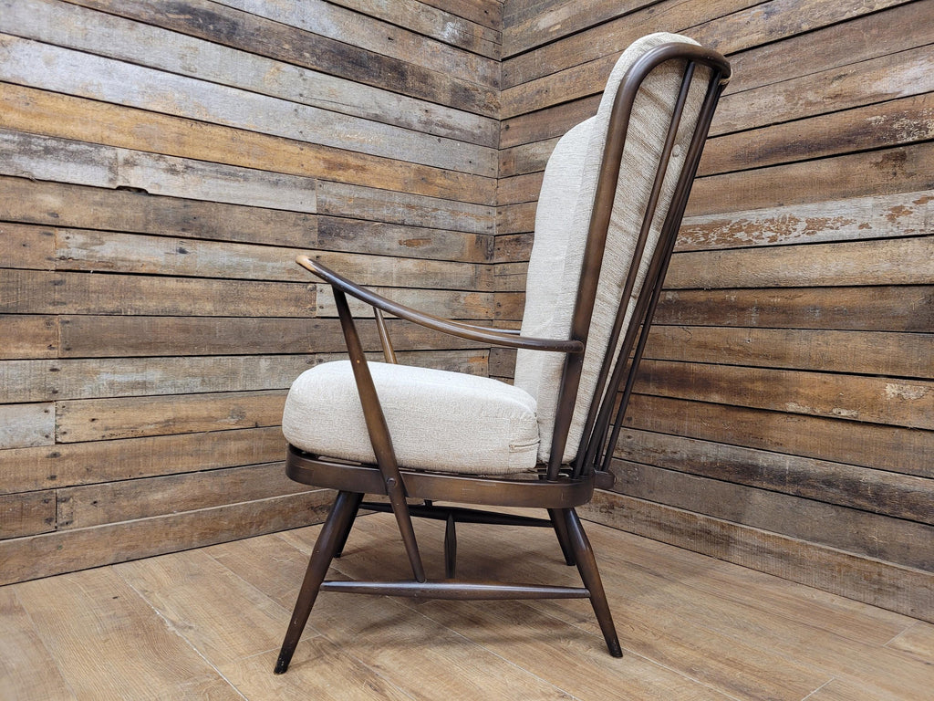 Ercol Model 478 High Back Armchair Windsor Grandfather Chair