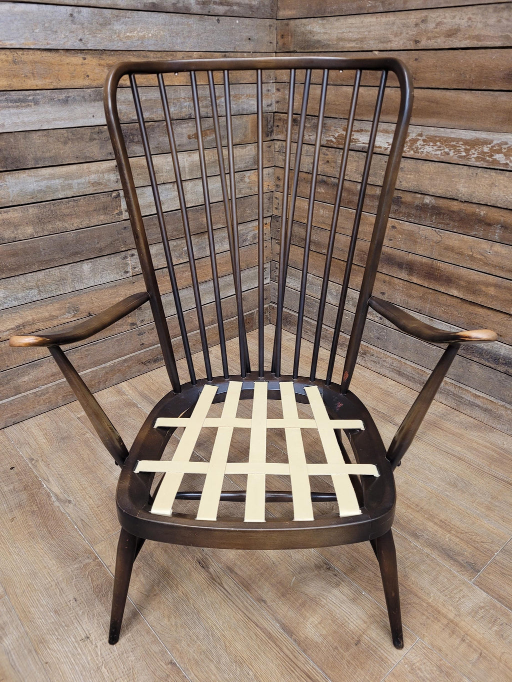 Ercol Model 478 High Back Armchair Windsor Grandfather Chair