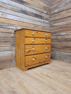 Painted Pine Effect Chest Of Drawers Country Style Four Drawer Storage