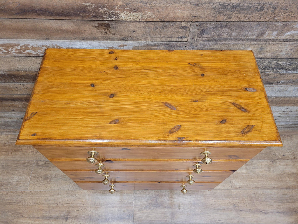 Painted Pine Effect Chest Of Drawers Country Style Four Drawer Storage