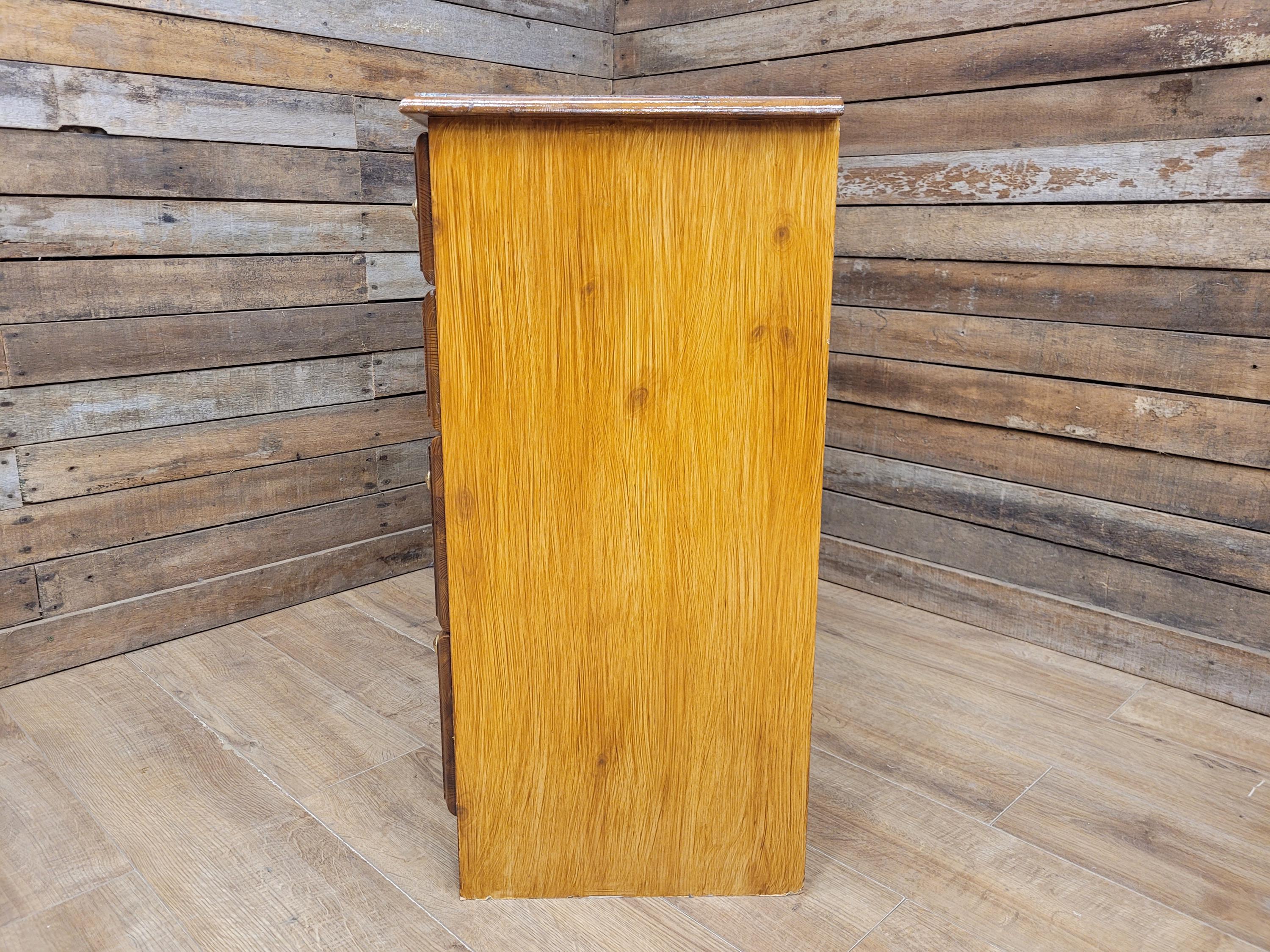 Painted Pine Effect Chest Of Drawers Country Style Four Drawer Storage